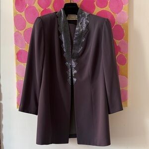 💜 NEW  Dark Purple /Greyish Blazer with Silver Accents